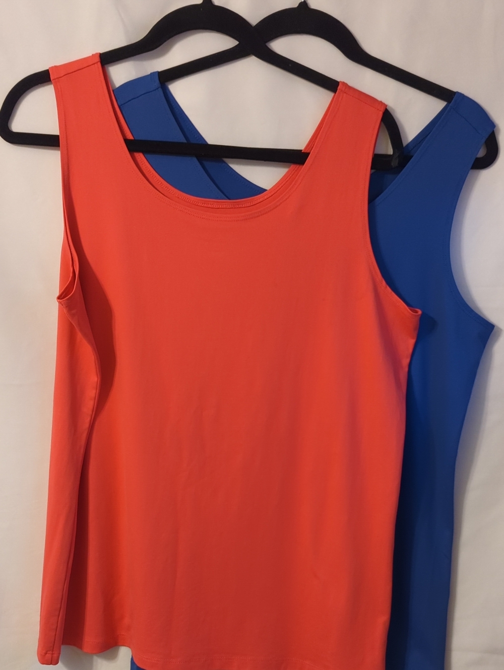 Christopher & Banks Coral and Royal Blue Tank Tops